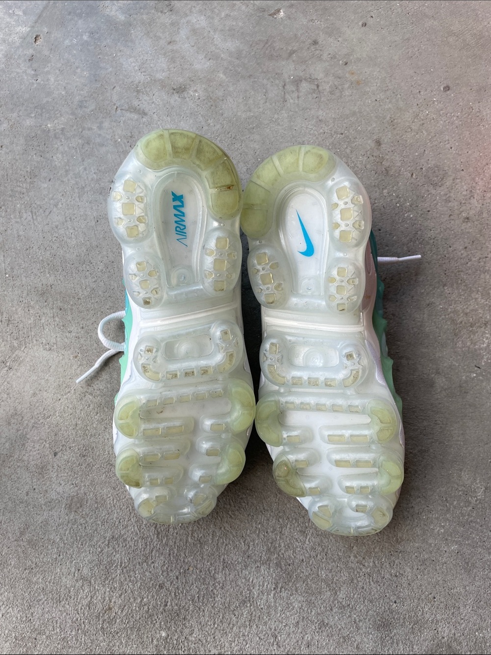 NIKE Women's Air VaporMax Plus Mint Foam Laser Blue Shoes Size 8 - Picture 10 of 12